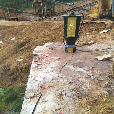 石材廠開采不讓放炮開石頭機械-花崗巖靜態(tài)開采巖石分裂機-破碎錘打