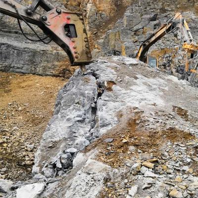 青石開采不能放炮施工設備-露天礦山開采石材分解裂石機-可以代替爆破開石設備愚公斧